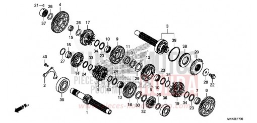 TRANSMISSION (CRF1000A/A2/AL/AL2) CRF1000A2J de 2018